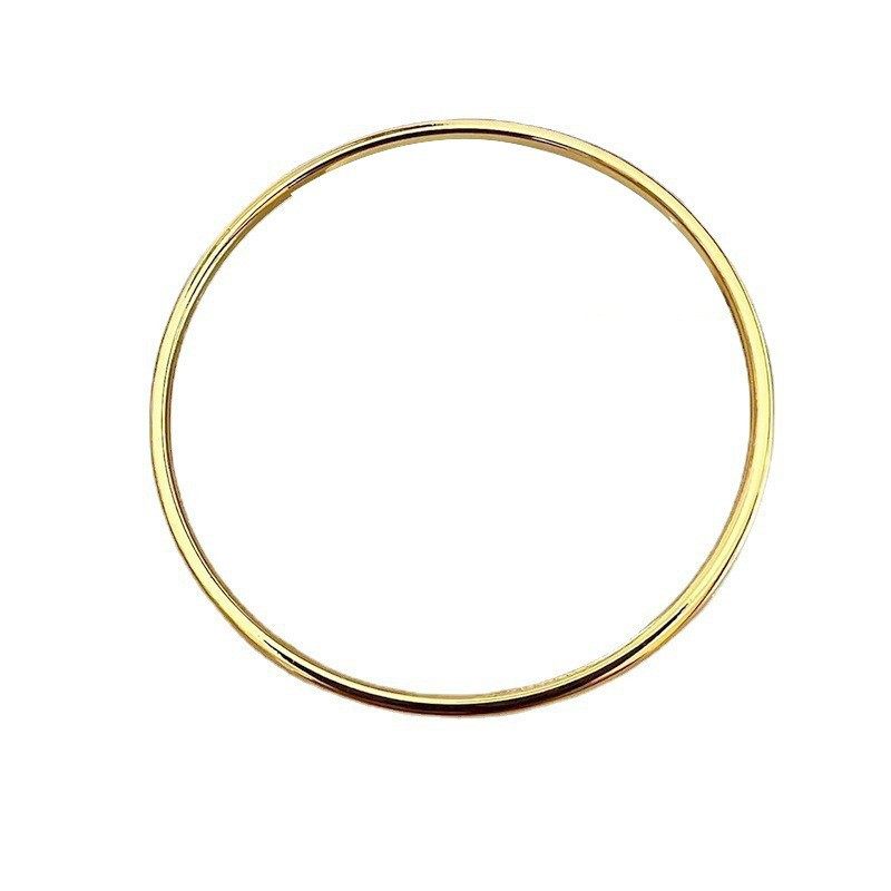 高级感素圈手镯3mm实心抛光简约手镯情人节礼品赠送百搭手环批发