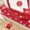 Wedding red wedding bay window mat Chinese wedding room Xi character festive carpet bedroom balcony cushion bedside blanket