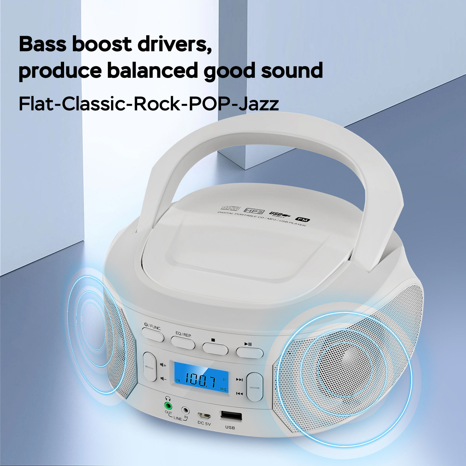 Cross-Border Multifunctional Tape Player Stereo Bluetooth Cd Player Children's Learning Machine Am/Fm Radio