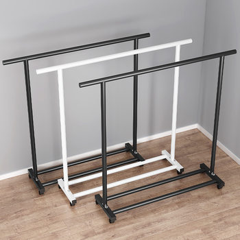 Clothes Rack for Home Use, Floor-Standing Clothes Drying Rack for Bedroom, Indoor Single Rod Drying Rack for Dormitory, Simple Coat and Hat Rack
