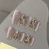 Pure handmade phototherapy wearable nail pearlescent wholesale finished product reusable nail patch detachable