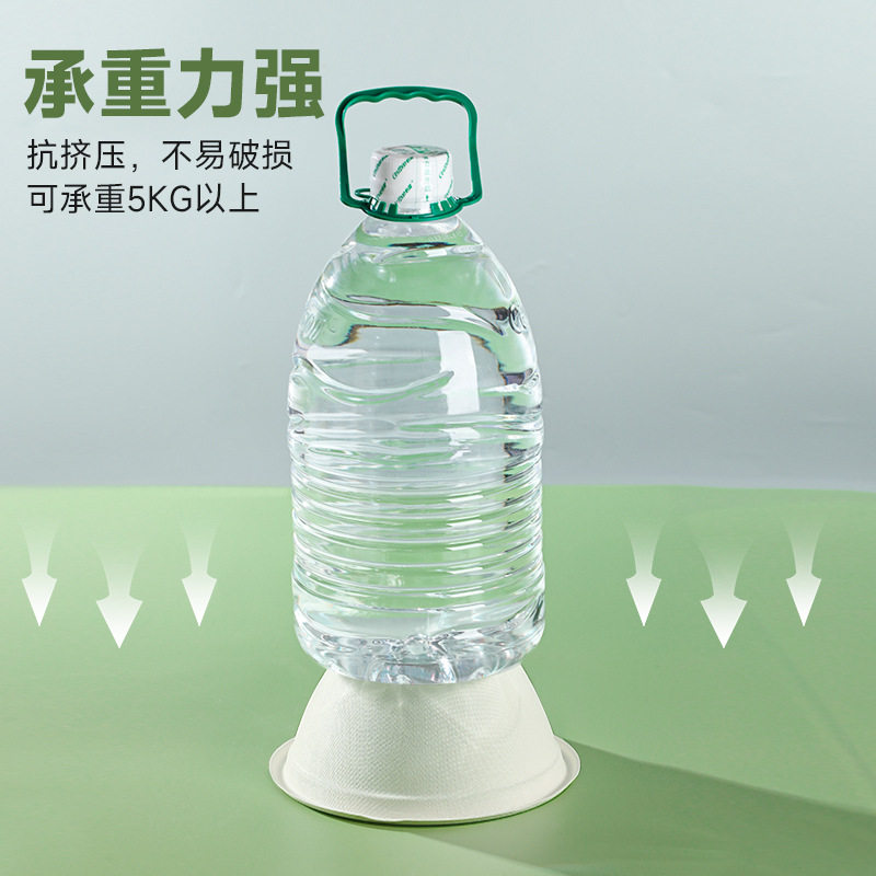 Disposable Lunch Box Paper Bowl Sugar Cane Pulp Biodegradable Thickeneded Tableware Bowl Burger Pulp Box Fruit Disc Salad Bowl