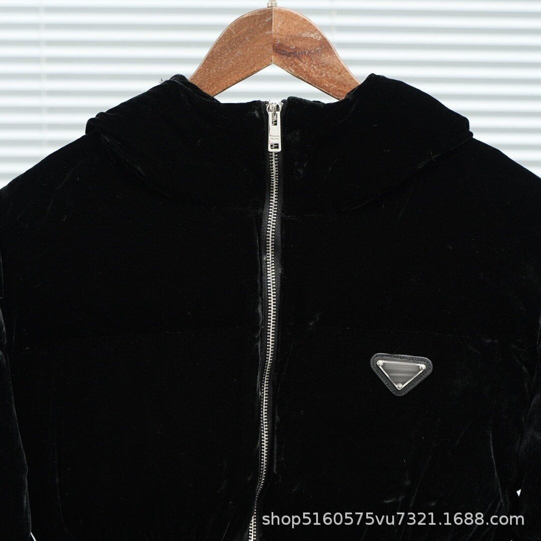 Correct Version of the Trendy Brand Mengjia 25Fw New Stand-Up Collar Triangle Logo Letter Waist down Jacket Fashionable and Warm