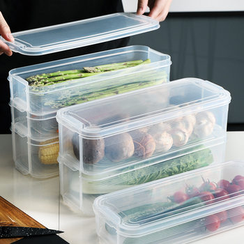 Refrigerator Storage Box for Food, Multi-Layered Compartments, Sealed with Lid, Kitchen Storage Box, Frozen Food-Grade Preservation and Storage