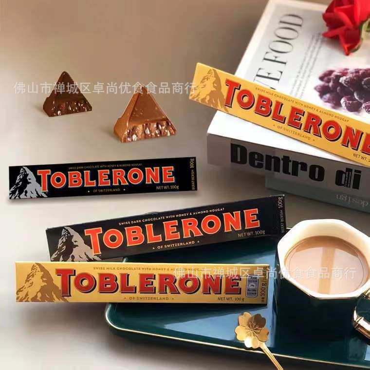 Swiss Toblerone Triangle Chocolate 5 Flavors Milk Black and White Qiao Almond Honey Almond Strips