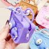 Cross-Border Cartoon Labubu Coin Purse Silicone Hole Bag Student Decorative Coin Purse DIY Storage Bag Headphone Bag