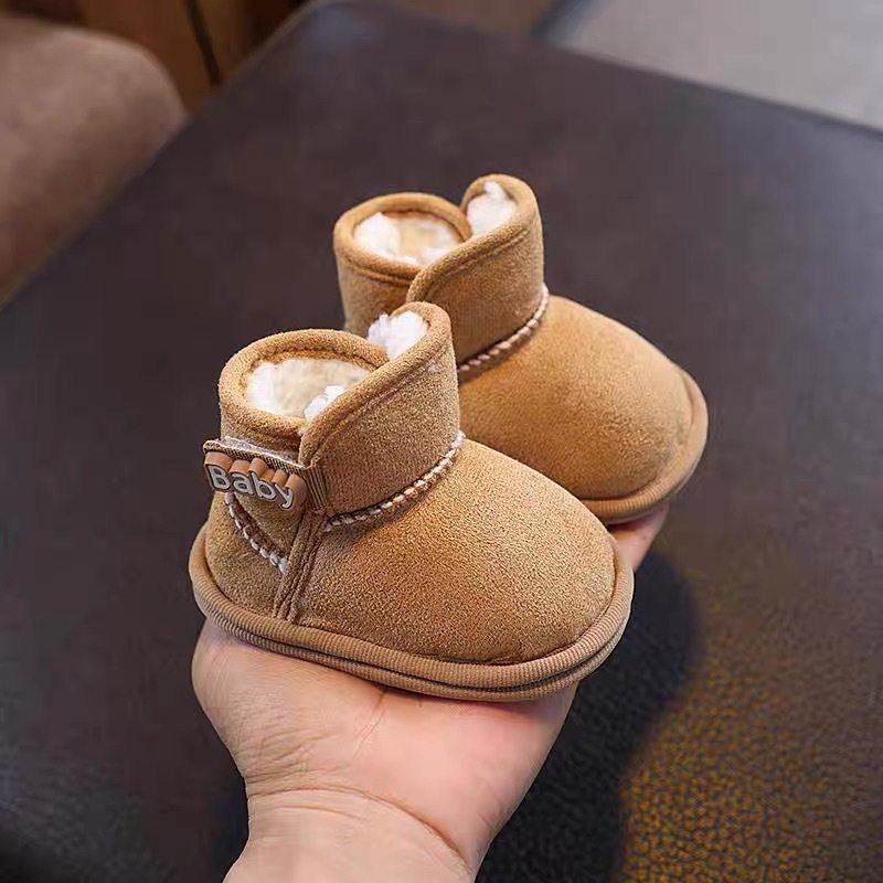 Baby 0-1 year old snow boots autumn and winter baby men and women warm thick toddler shoes fleece-lined 0-6-13 months non-slip