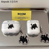 Забавный кот cute ins wind простой защитный чехол airpodspro подходит для чехла для беспроводной bluetooth-гарнитуры Apple