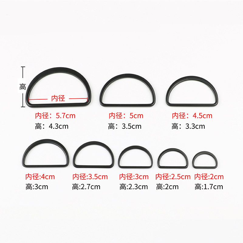 Spot metal d-shaped buckle semicircle clothing luggage backpack accessories l accessories d-ring alloy flat d-ring buttons