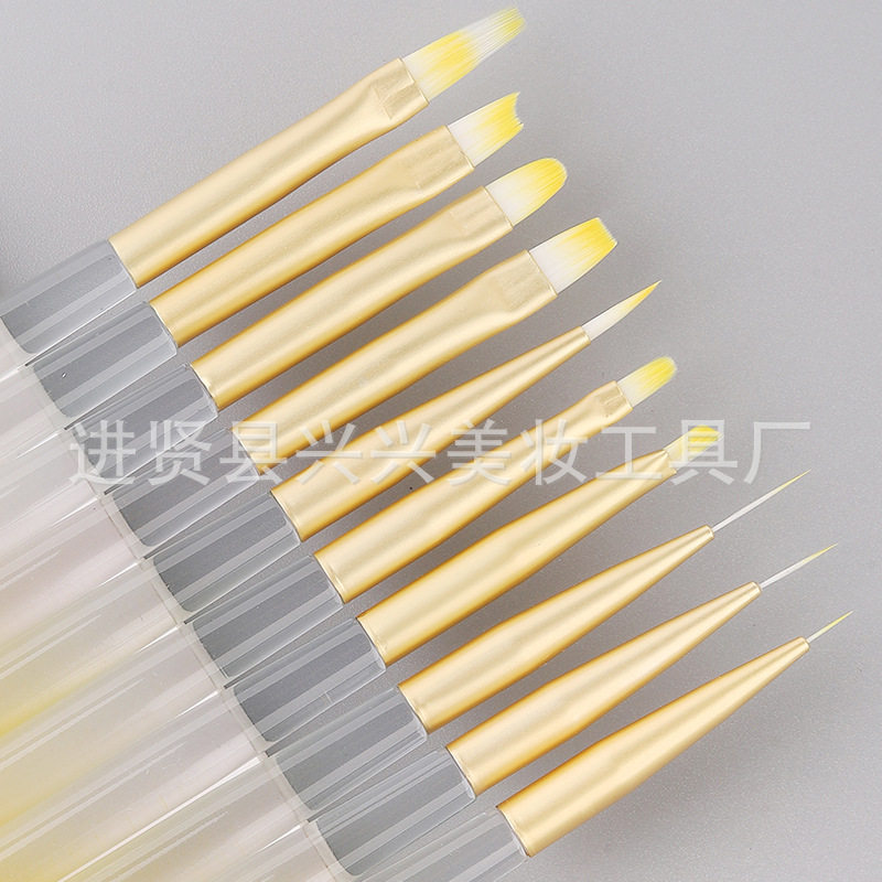 Japanese-style high-end triangle painting nail pen phototherapy pull pen vignetting sweeping brush suit nail salon special