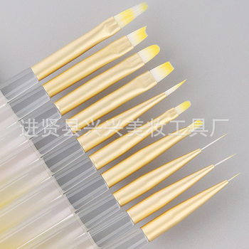 Japanese-style high-end triangle painting nail pen phototherapy pull pen vignetting sweeping brush suit nail salon special