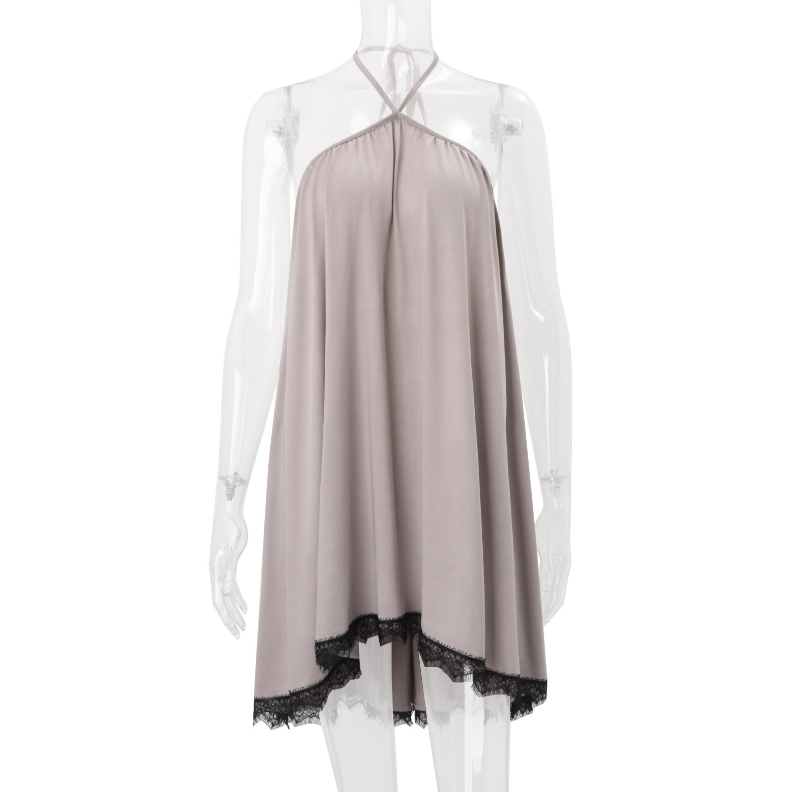Summer Satin Off Shoulder Dress Sexy Backless Loose Fit Deep V Neck Elegant Evening Wear Wholesale Available