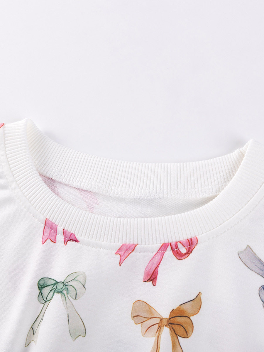 Girls' Cute Bow Hoodie Wholesale, Autumn Baby Top