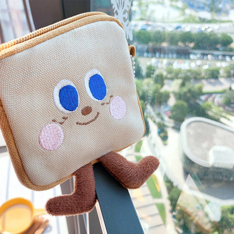 ins Japanese Niche Design Canvas Cute Coin Purse Women's Mini Bag Student Hand Key Coin Bag