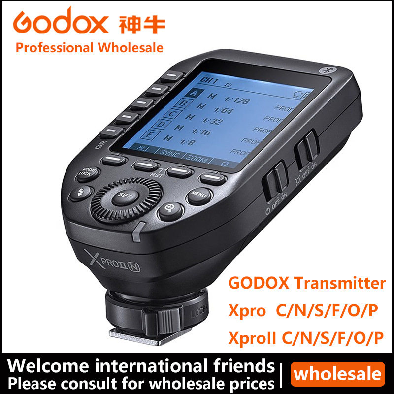 Godox Xpro Ii C/N/S/F Second Generation Wireless Flash Trigger Ttl High-Speed Synchronization Function Transmitter