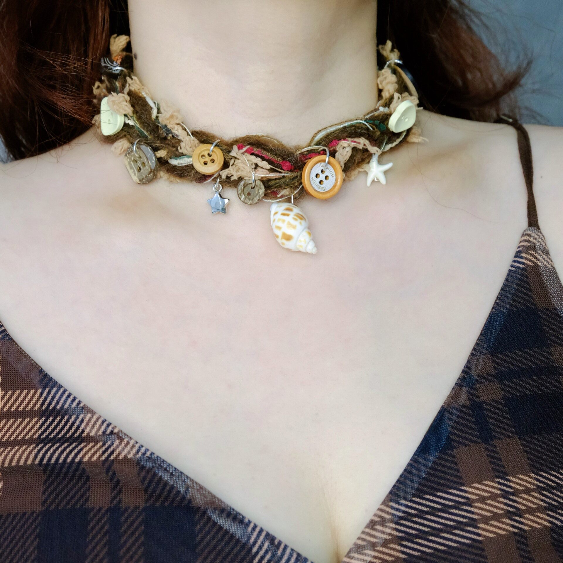 シェルぬいぐるみネックレス