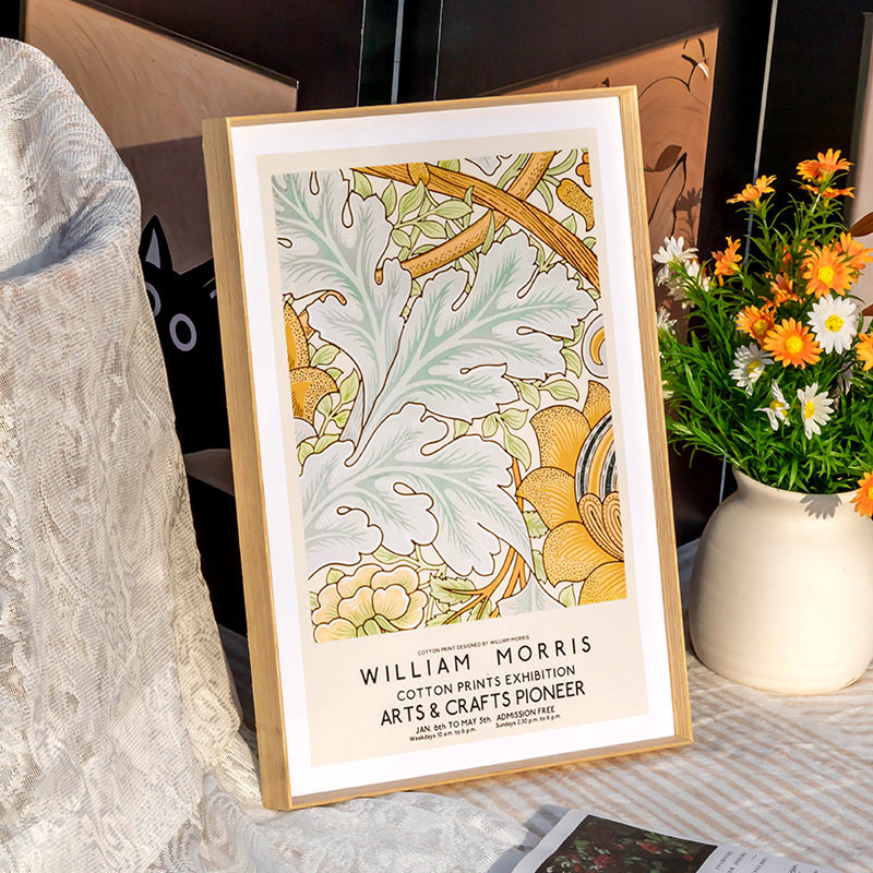 High-End Ultra-Thin Narrow-Edge Solid Wood Aluminum Alloy Veneer Picture Frame, No-Drill Wall-Mounted Picture Frame, Wooden Picture Frame