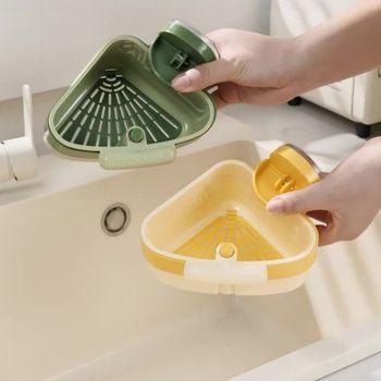 Kitchen Sink Drain Basket with Suction Cup, Dishwashing Sink Leftover Food Waste Storage Filter Basket, New Household Sink Water Filter Basket