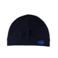 Black embroidered sapphire blue