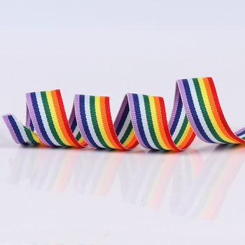 Factory spot 1cm-6cm colorful plain belt intercolor striped webbing tag clothing accessories rainbow belt