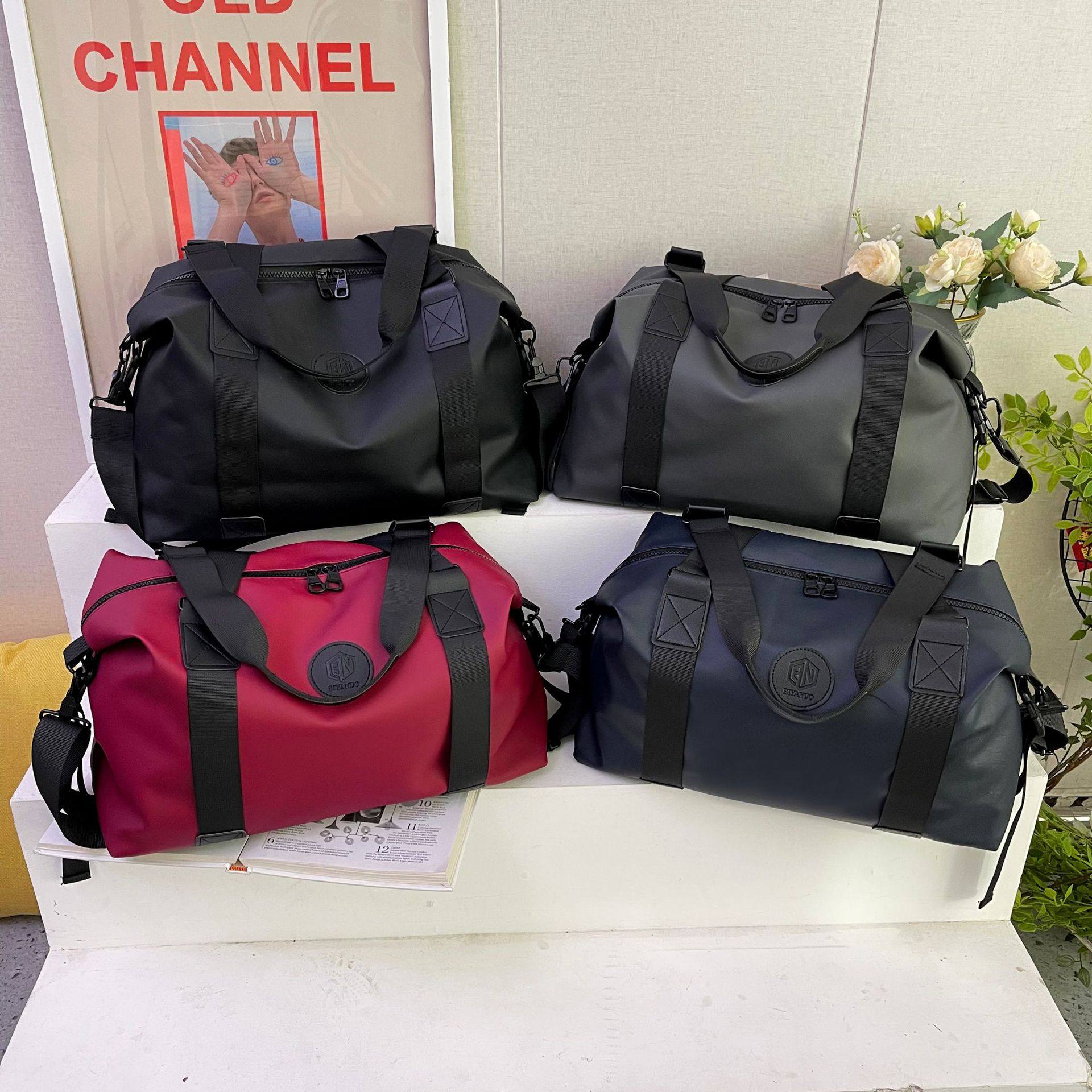 Travel Bag Men's Handbag Large Capacity Fitness Bag Yoga Sports Bag Oxford Cloth Waterproof Fitness Travel Bag