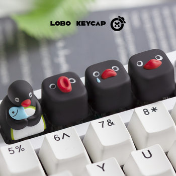Pingu Penguin Personalized Keycap Single Cute Resin Creative Mechanical Keyboard Cap Customized Replacement Esc Gift