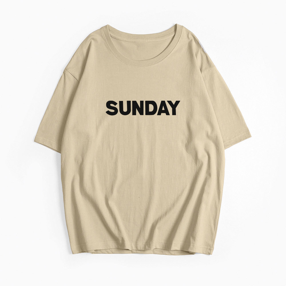 Womens Summer Graphic T Shirt Loose Fit Round Neck Short Sleeve Cotton Casual Wear for Everyday Wholesale