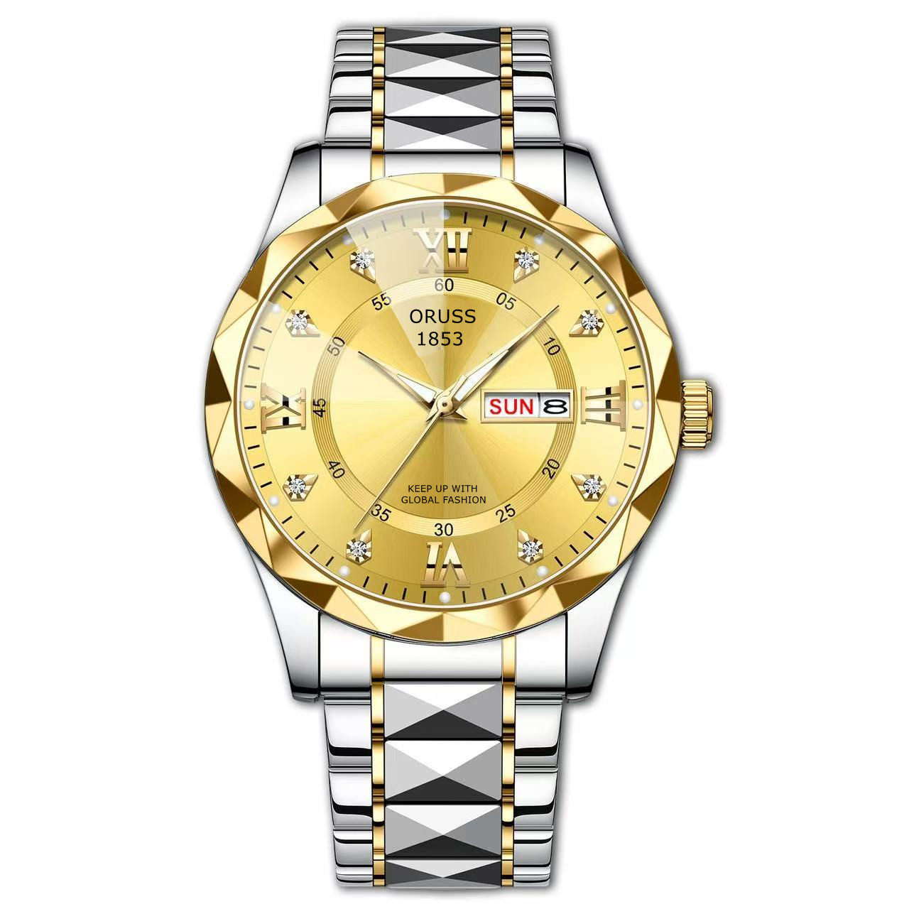 Cross-Border Dropshipping Business Large Dial Watch Luminous Men's High-End Non-Mechanical Watch Men's Quartz Calendar Watch for Men