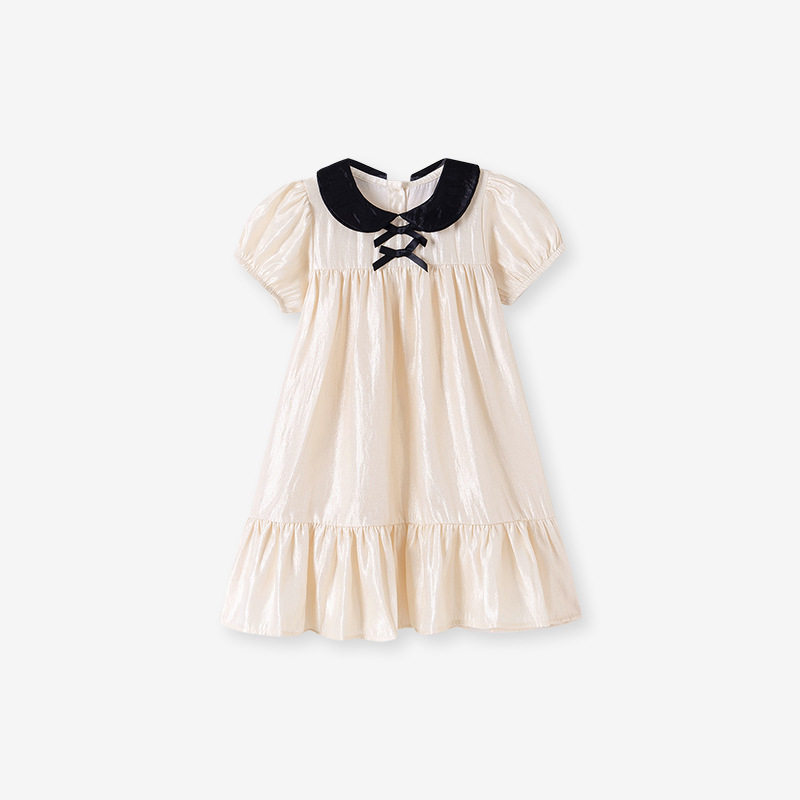 Factory Direct Supply Cute Girls' Summer Dress, Cotton Kids' Dress