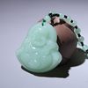 Imitation Jade Buddha light green Ping An jade pendant ball chain year fish necklace female bodhisattva statue sweater chain wholesale