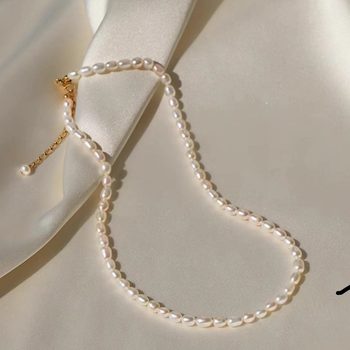 Cross-border Fashion Light Luxury Elegant Simple All-match Natural Pearl Necklace Women's All-match High-end Necklace