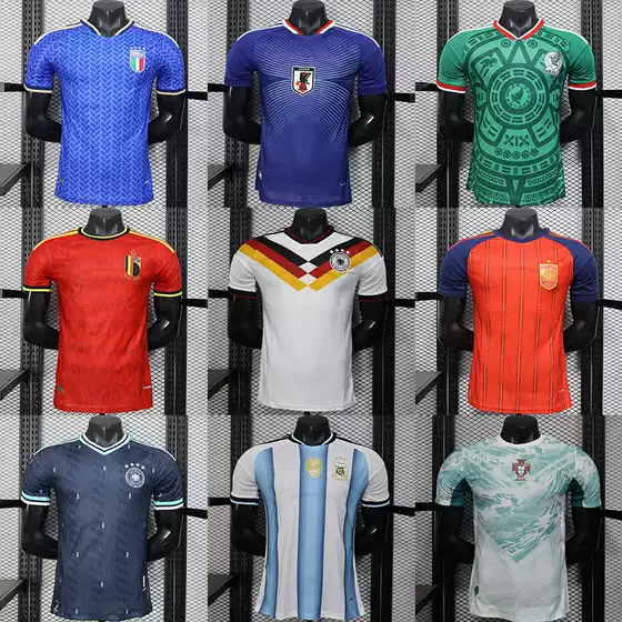 World Cup Jerseys Germany Spain Argentina Portugal Italy Football Uniforms National Team Player Version Cross-Border