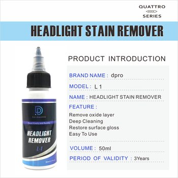 Car Headlight Yellow Removal Refresher Deep Cleaning to Remove Oxide Layer Macula dpro HEDLOGHT STA