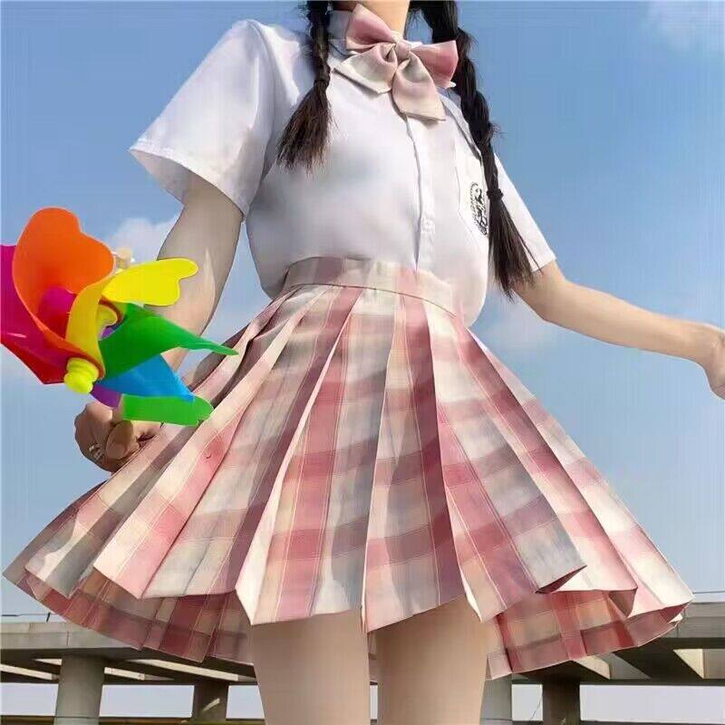 小椿チェックスカート