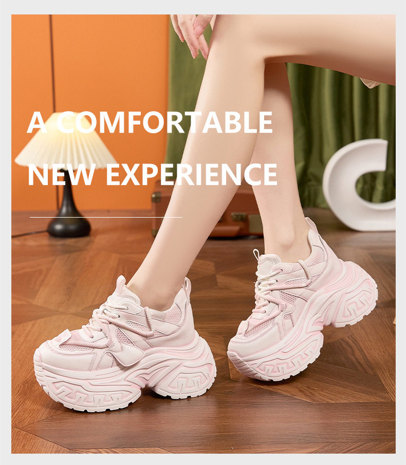 Giày cao gót nữ đế xuồng platform gót dày 8cm mũi tròn quai hậu — Bạc, Vàng nhạt, Anh đào chi tiết 15