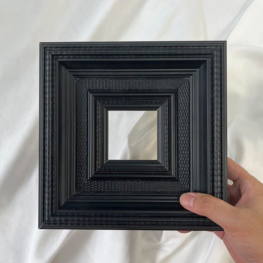Picture Frame Solid Wood Decorative Photo Frame Vintage Oil Picture Frame Mounted Self-Mounted Wall-Hanging Printing Empty Frame Line Wholesale Cross-Border