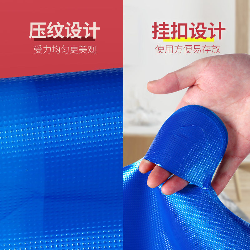 Large Blue Thickened Garbage Bags for Property Management, Commercial Use, Handheld Vest-Style, Household Kitchen Medium-Sized, Recyclable Plastic Ginger Tea