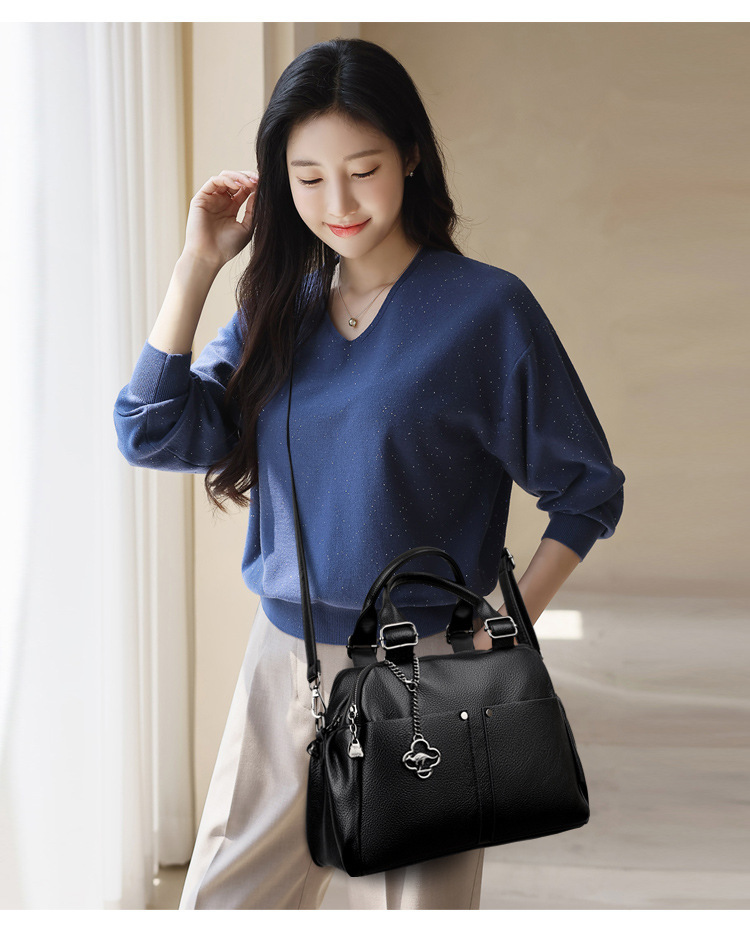 Túi tote nữ cỡ lớn đựng nhiều đồ, có dây đeo chéo tiện lợi — màu đen, màu đỏ, Màu trắng nhạt, màu xám