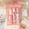 Cross-Border Student Cat Stationery Supplies, High-Looking Ins Style, Simple and Cute, Large-Capacity Practical Set, Souvenir
