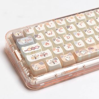 Sushi Meow Keycap Cat Shape Mao Height Siamese Cat Mac Sublimation Hi75 X75 F99 104 F87