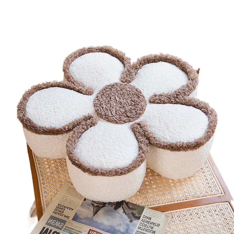 Ins-Style Flower Pillow Petal Headboard Cushion Living Room Sofa Cushion Bay Window Seat Cushion Sunflower Girl Ins Style