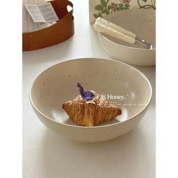 European-Style Underglaze Ceramic Deep Soup Bowl Large Fruit Household Curry Rice Omelette Soup