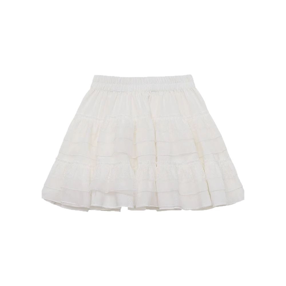 Lace A Line Mini Skirt High Waist Tulle Fabric Ballet Style Spring Summer Fashion Wholesale Available