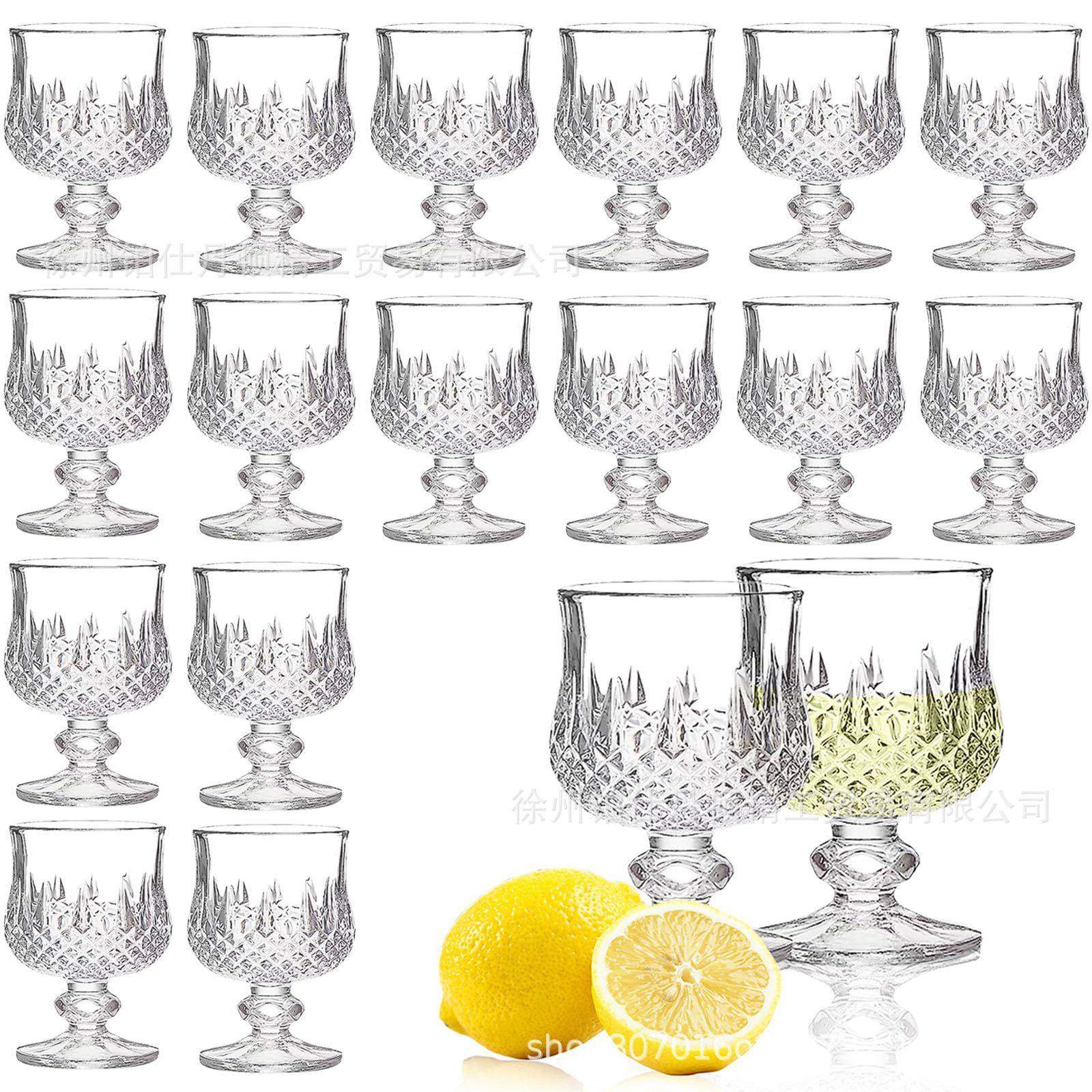 Amazon Sword Pattern Champagne Cup small size Fruit Juice Coffee Chilling Cup Candle Cup Glass Goblet Red Wine Glass Wine Utensils