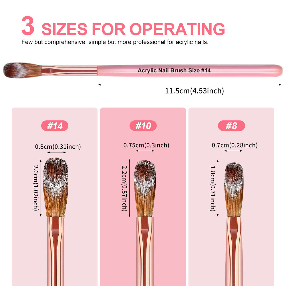 3Pcs/Set Crystal Pen Set DIY Pink Wooden Rod Crystal Brush Nail Art Pen Special Nail Art Set Pen Nail Art Tools