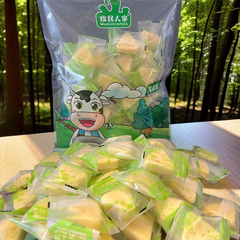 Xinjiang Specialty Herder's Triangular Cheese, Rich in Milk Flavor, Nutritious, Ready-To-Eat Snack, Individually Packaged, Milky Aroma
