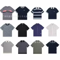 (High Quality) Correct Version. Dijia Short-Sleeved 25 New Style Jacquard Cotton Knitted Short-Sleeved T-Shirt for Men and Women
