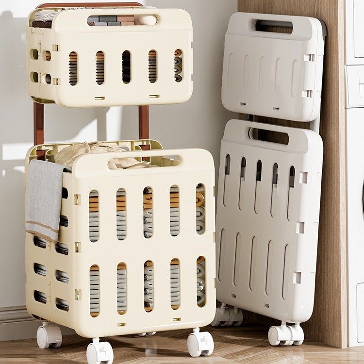 Dirty Clothes Basket Household Foldableable Dirty Clothes Basket Large Capacity Sandwich Bathroom Bathroom Dirty Clothes Laundry Storage Basket