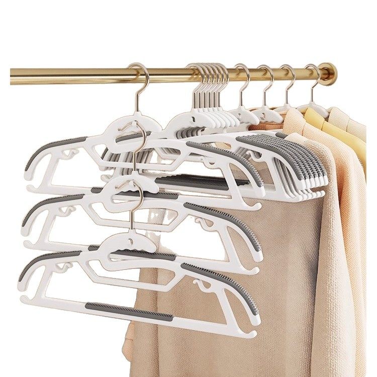New Style Clothes Hanging Clothes Hanging Household Seamless Clothes Hanging Rack Anti-Shoulder Sliding Clothes Protection Collar Hanging Rack for Student Dormitory