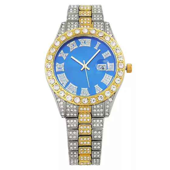 New Foreign Trade Hot Style Diamond-Encrusted Roman Fashionable Calendar Women's Watch Women's Watch Women's Watch Manufacturer
